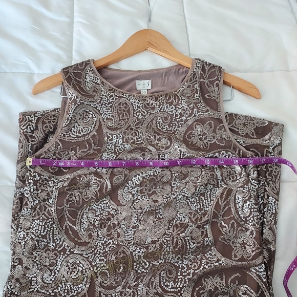 1.2.3. Paris Taupe Sequin Paisley Dress | 4 - Picture 13 of 14